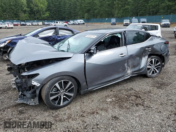 2021 Nissan Maxima SV z VIN 1N4AA6CV7MC504034, wystawiony jako Copart lot #68496724 z przebiegiem 81 636 mil mil oraz Szkoda całkowita • Salvage title. Historia ofert i sprzedaży dostępna na DreamBid. Obrazek 1.