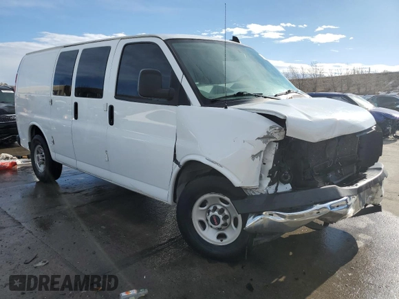 2020 GMC Savana Cargo z VIN 1GTW7AFGXL1264289, wystawiony jako Copart lot #46355335 z przebiegiem 112 214 mil mil oraz Szkoda całkowita • Salvage title. Historia ofert i sprzedaży dostępna na DreamBid. Obrazek 4.