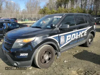 2013 Ford Utility Police Interceptor with VIN 1FM5K8ARXDGC40872, listed as a Copart auction lot 47389765 with 156,083 mi miles and Salvage Title. Bid and sale history available at carsss.com. Image 1.