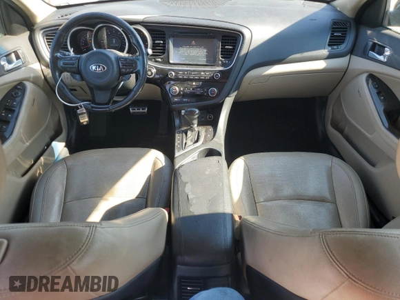 2014 Kia Optima EX z VIN 5XXGN4A7XEG304512, wystawiony jako Copart lot #50656505 z przebiegiem 141 746 mil mil oraz Szkoda całkowita • Salvage title. Historia ofert i sprzedaży dostępna na DreamBid. Obrazek 8.