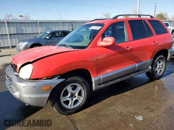 2003 Hyundai Santa Fe GLS with VIN KM8SC13D13U547310, listed as a Copart auction lot 44272905 with 215,746 mi miles and Salvage Title. Bid and sale history available at carsss.com. Image 1.