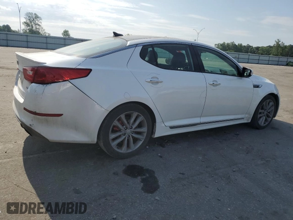 2014 Kia Optima SXL Turbo z VIN 5XXGR4A60EG283083, wystawiony jako Copart lot #54181395 z przebiegiem 167 669 mil mil oraz Szkoda całkowita • Salvage title. Historia ofert i sprzedaży dostępna na DreamBid. Obrazek 3.