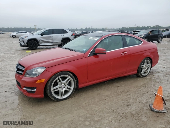 2014 Mercedes-Benz C-Class C 250 with VIN WDDGJ4HB0EG177192, listed as a Copart auction lot 43039705 with 56,261 mi miles and Salvage Title. Bid and sale history available at carsss.com. Image 1.