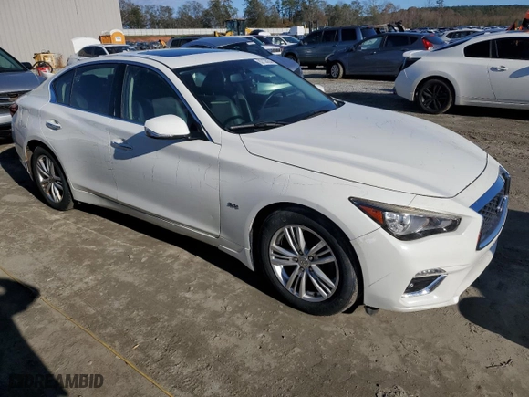 2018 Infiniti Q50 3.0t LUXE with VIN JN1EV7AR0JM443422, listed as a Copart auction lot 82136204 with 69,736 mi miles and Salvage Title. Bid and sale history available at carsss.com. Image 4.