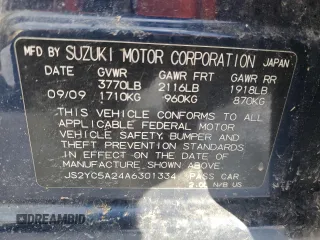 2010 Suzuki SX4 LE with VIN JS2YC5A24A6301334, listed as a Copart auction lot 86483134 with 162,455 mi miles and Salvage Title. Bid and sale history available at carsss.com. Image 12.