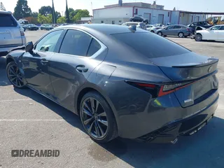 2021 Lexus IS 350 F Sport with VIN JTHGZ1B28M5047647, listed as a IAAI auction lot 42485887 with 27,544 mi miles and . Bid and sale history available at DreamBid. Image 3.