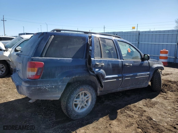 2003 Jeep Grand Cherokee Laredo with VIN 1J4GW48S93C591873, listed as a Copart auction lot 46839785 with 221,922 mi miles and Salvage Title. Bid and sale history available at carsss.com. Image 3.