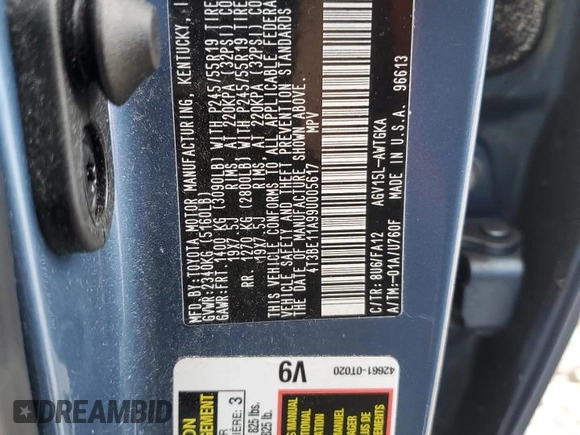 2009 Toyota Venza with VIN 4T3BE11A99U005617, listed as a Copart auction lot 52019755 with 77,819 mi miles and Salvage Title. Bid and sale history available at DreamBid. Image 14.
