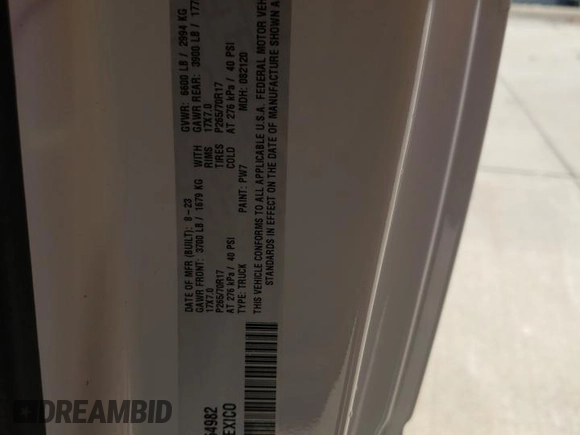 2023 Ram 1500 Tradesman with VIN 3C6JR6DG4PG664982, listed as a Copart auction lot 48566435 with 21,317 mi miles and Clean title. Bid and sale history available at DreamBid. Image 12.