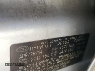 2004 Hyundai XG350 with VIN KMHFU45E44A364184, listed as a Copart auction lot 52689345 with 154,377 mi miles and Salvage Title. Bid and sale history available at carsss.com. Image 12.