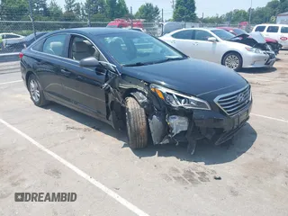 2015 Hyundai Sonata SE z VIN 5NPE24AF0FH205355, wystawiony jako IAAI lot #42419168 z przebiegiem 47 838 mil mil oraz . Historia ofert i sprzedaży dostępna na DreamBid. Obrazek 1.