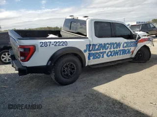 2023 Ford F-150 Raptor with VIN 1FTFW1RJ4PFC98974, listed as a Copart auction lot 47208565 with Not Provided miles and Salvage Title. Bid and sale history available at DreamBid. Image 3.