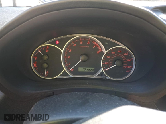 2012 Subaru WRX WRX with VIN JF1GV7E61CG018093, listed as a Copart auction lot 46181275 with 87,626 mi miles and Salvage title. Bid and sale history available at DreamBid. Image 9.