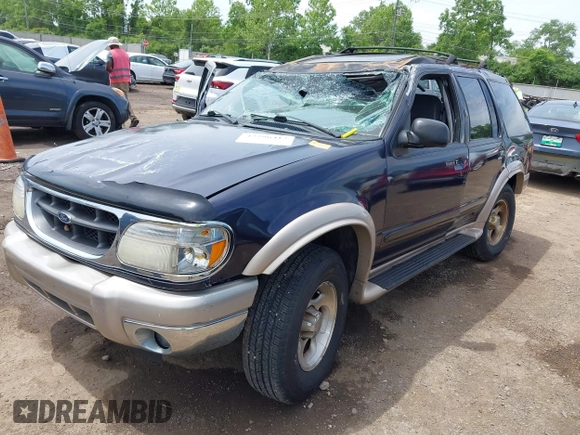 2001 Ford Explorer Eddie Bauer z VIN 1FMZU74E01ZA15102, wystawiony jako IAAI lot #42296412 z przebiegiem 163 954 mil mil oraz . Historia ofert i sprzedaży dostępna na DreamBid. Obrazek 2.