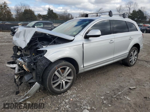 2013 Audi Q7 3.0T Premium Plus with VIN WA1LGAFE5DD004202, listed as a Copart auction lot 45193535 with 169,489 mi miles and Clean Title. Bid and sale history available at carsss.com. Image 1.