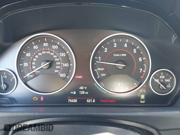 2015 BMW 3 Series 328i with VIN WBA3A5C53FF609908, listed as a IAAI auction lot 41656081 with 79,438 mi miles. Bid and sale history available at carsss.com. Image 7.