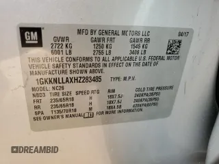 2017 GMC Acadia SLE with VIN 1GKKNLLAXHZ283485, listed as a Copart auction lot 45346725 with 101,447 mi miles and Salvage Title. Bid and sale history available at carsss.com. Image 14.