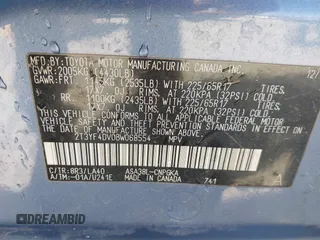 2011 Toyota RAV4 Ltd with VIN 2T3YF4DV0BW068554, listed as a IAAI auction lot 41582259 with 1 mi miles. Bid and sale history available at carsss.com. Image 9.