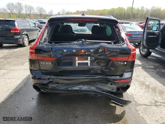2021 Volvo XC60 R-Design with VIN YV4A22RM9M1887255, listed as a Copart auction lot 49190384 with 38,905 mi miles and Salvage Title. Bid and sale history available at carsss.com. Image 6.