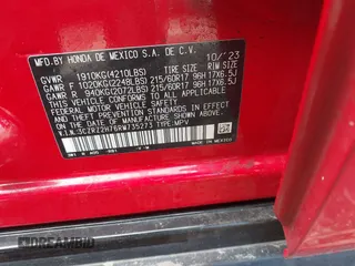 2024 Honda HR-V EX-L с VIN 3CZRZ2H76RM735273, выставлен на аукционе IAAI как лот 42055126 с пробегом 30 680 миль миль и . История ставок и продаж доступна на DreamBid. Изображение 9.