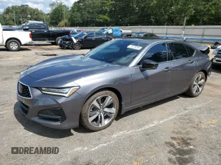 2023 Acura TLX w/Advance Package with VIN 19UUB6F69PA001566, listed as a Copart auction lot 71819284 with 33,345 mi miles and Salvage Title. Bid and sale history available at carsss.com. Image 1.