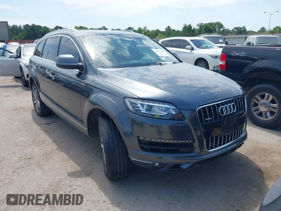 2013 Audi Q7 Premium Plus with VIN WA1LGAFE6DD006850, listed as a IAAI auction lot 42337472 with 107,937 mi miles and . Bid and sale history available at DreamBid. Image 1.