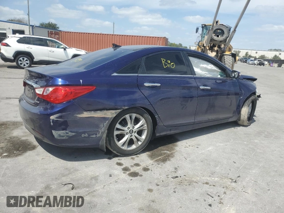 2013 Hyundai Sonata Limited with VIN 5NPEC4AC4DH524385, listed as a Copart auction lot 54438805 with 118,484 mi miles and Salvage Title. Bid and sale history available at DreamBid. Image 3.