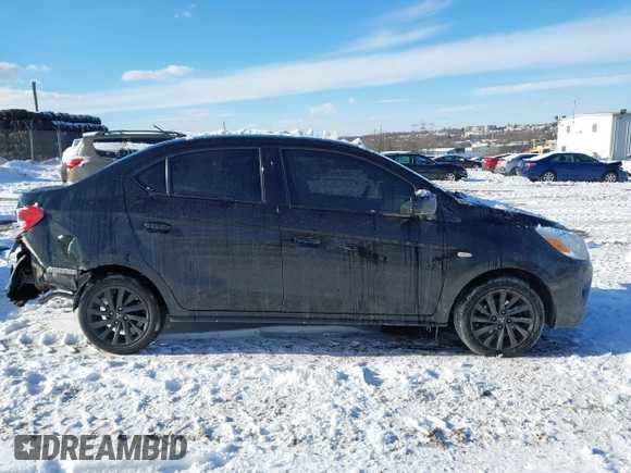 2020 Mitsubishi Mirage G4 SE with VIN ML32F4FJ3LHF07369, listed as a IAAI auction lot 41341163 with 52,975 mi miles. Bid and sale history available at carsss.com. Image 12.