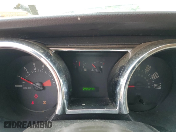 2007 Ford Mustang Deluxe with VIN 1ZVFT80N175257982, listed as a Copart auction lot 58766255 with 244,244 mi miles and Salvage title. Bid and sale history available at DreamBid. Image 9.