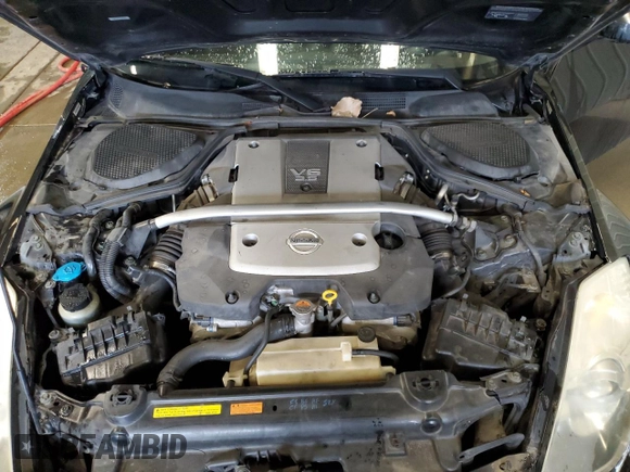 2008 Nissan 350Z z VIN JN1BZ34DX8M706512, wystawiony jako Copart lot #59040615 z przebiegiem 59 678 mil mil oraz Czysty tytuł • Clean title. Historia ofert i sprzedaży dostępna na DreamBid. Obrazek 11.