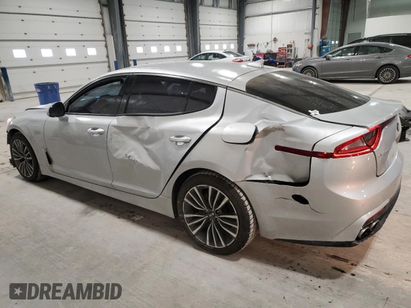 2018 Kia Stinger with VIN KNAE15LA9J6011899, listed as a Copart auction lot 88929115 with 95,311 mi miles and Salvage Title. Bid and sale history available at DreamBid. Image 2.