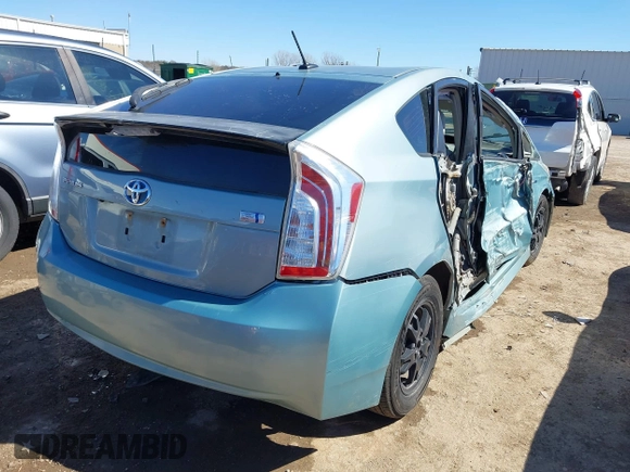 2012 Toyota Prius One with VIN JTDKN3DU2C1583355, listed as a IAAI auction lot 41722170 with 83,821 mi miles. Bid and sale history available at carsss.com. Image 4.