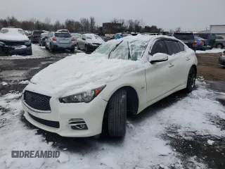 2016 Infiniti Q50 Premium with VIN JN1CV7AR5GM253082, listed as a Copart auction lot 43838735 with Not Provided miles and Salvage Title. Bid and sale history available at DreamBid. Image 1.