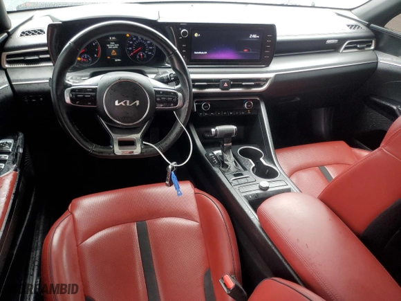2022 Kia K5 GT-Line with VIN 5XXG64J21NG093945, listed as a Copart auction lot 49448215 with 55,794 mi miles and Non Repairable. Bid and sale history available at carsss.com. Image 8.