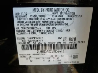 2011 Lincoln MKT with VIN 2LMHJ5AR2BBJ52616, listed as a Copart auction lot 88240185 with 154,388 mi miles and Salvage Title. Bid and sale history available at DreamBid. Image 15.