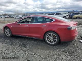 2013 Tesla Model S with VIN 5YJSA1CN9DFP19743, listed as a Copart auction lot 49555255 with 0 mi miles and Salvage Title. Bid and sale history available at carsss.com. Image 2.