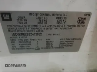 2014 Chevrolet Silverado 1500 LT with VIN 1GCVKREC8EZ413682, listed as a Copart auction lot 50869935 with 140,224 mi miles and Salvage Title. Bid and sale history available at DreamBid. Image 12.