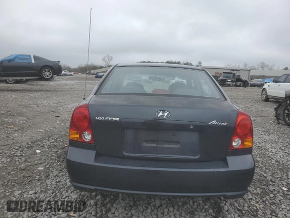 2005 Hyundai Accent GLS with VIN KMHCG45C85U671205, listed as a Copart auction lot 44362455 with 93,032 mi miles and Salvage Title. Bid and sale history available at carsss.com. Image 6.