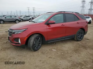 2022 Chevrolet Equinox RS with VIN 2GNAXWEV0N6107630, listed as a Copart auction lot 50581975 with 52,403 mi miles and Salvage title. Bid and sale history available at DreamBid. Image 1.