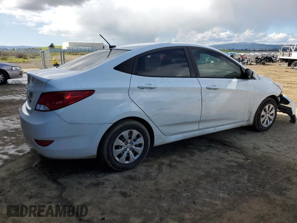 2017 Hyundai Accent SE with VIN KMHCT4AEXHU194381, listed as a Copart auction lot 48722175 with 143,988 mi miles and Salvage Title. Bid and sale history available at carsss.com. Image 3.