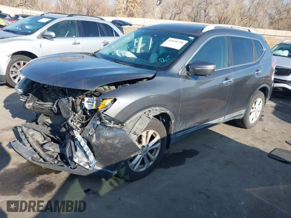 2015 Nissan Rogue SL with VIN 5N1AT2MV3FC752646, listed as a IAAI auction lot 41038720 with 74,490 mi miles and . Bid and sale history available at carsss.com. Image 17.