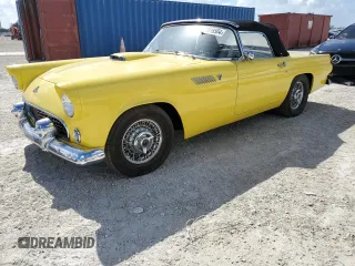 1955 Ford Thunderbird with VIN P5FH253117, listed as a Copart auction lot 79018504 with 80,425 mi miles and Salvage Title. Bid and sale history available at DreamBid. Image 1.