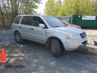 2005 Honda Pilot EX-L with VIN 2HKYF18565H549185, listed as a Copart auction lot 54356375 with 0 mi miles and Salvage Title. Bid and sale history available at carsss.com. Image 4.