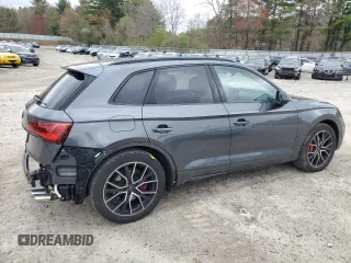 2023 Audi SQ5 Premium Plus with VIN WA1B4AFY4P2165851, listed as a Copart auction lot 50866934 with 20,514 mi miles and . Bid and sale history available at DreamBid. Image 3.
