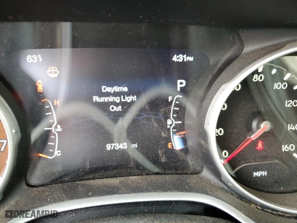2018 Jeep Compass Latitude with VIN 3C4NJDBB7JT423901, listed as a Copart auction lot 43351775 with 97,343 mi miles and Salvage Title. Bid and sale history available at carsss.com. Image 9.