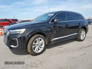 2025 Audi Q7 Premium with VIN WA1ACBF79SD004081, listed as a Copart auction lot 50793255 with 10,336 mi miles and Salvage title. Bid and sale history available at DreamBid. Image 1.