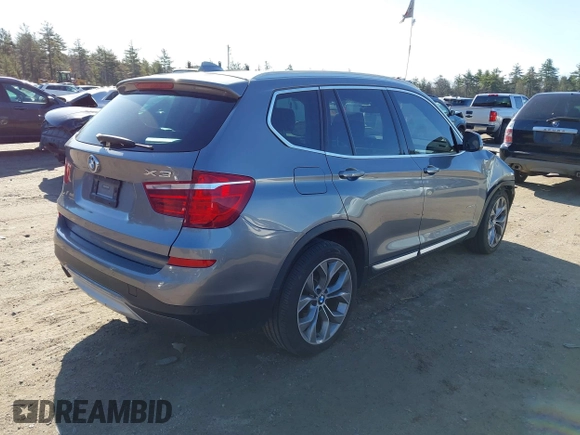 2017 BMW X3 xDrive28i with VIN 5UXWX9C34H0T21274, listed as a IAAI auction lot 41975945 with 84,309 mi miles and . Bid and sale history available at DreamBid. Image 4.