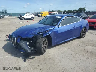 2023 BMW 4 Series 430i with VIN WBA53AP02PCL22461, listed as a Copart auction lot 75339224 with 9,923 mi miles and Salvage Title. Bid and sale history available at carsss.com. Image 1.