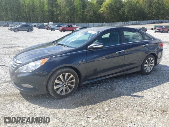 2014 Hyundai Sonata SE with VIN 5NPEC4AC0EH827178, listed as a Copart auction lot 52821265 with 52,961 mi miles and Salvage Title. Bid and sale history available at DreamBid. Image 1.