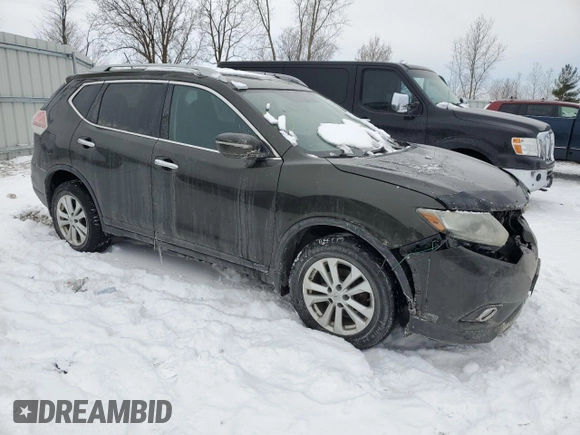 2015 Nissan Rogue SL with VIN 5N1AT2MV2FC830513, listed as a Copart auction lot 45189045 with Not Provided miles and Salvage Title. Bid and sale history available at carsss.com. Image 4.